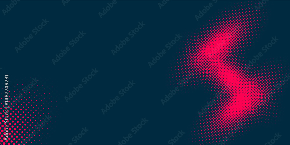 Poster dots halftone orange color pattern gradient texture with technology digital background. dots pop art