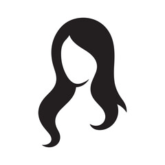 Beauty woman hair icon. Hair silhouette vector. Girl hair symbol collection. Vector illustration eps 10