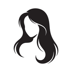 Hair logo silhouette icon. Various Girl Hairstyle Collection. Hair silhouette vector.  Illustration eps 10