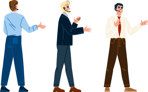 communicator public speaker man vector