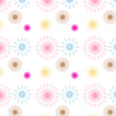 Abstract geometric background pattern, floral fabric pattern