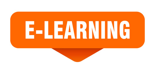 e-learning sticker. e-learning sign on transparent background
