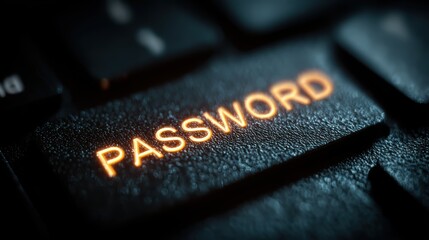 A close-up of a computer screen shows a password manager with encrypted data for secure online transactions