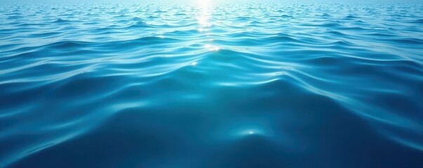 Deep blue sea with subtle texture and light reflection , still, ocean, background