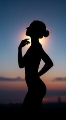 Sunset Silhouette Embrace