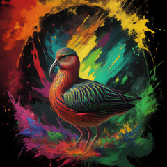 Fototapeta premium Colorful Bird Design