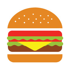 tasty burger icon vector