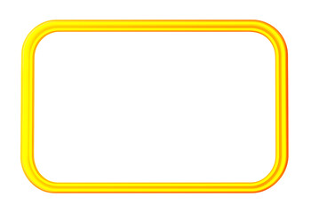 Neon Frame with Text Space Isolated on Transparent Background