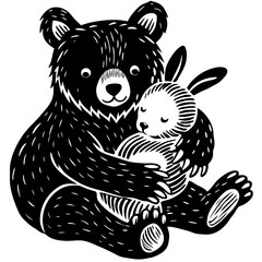 vector illustration of a panda