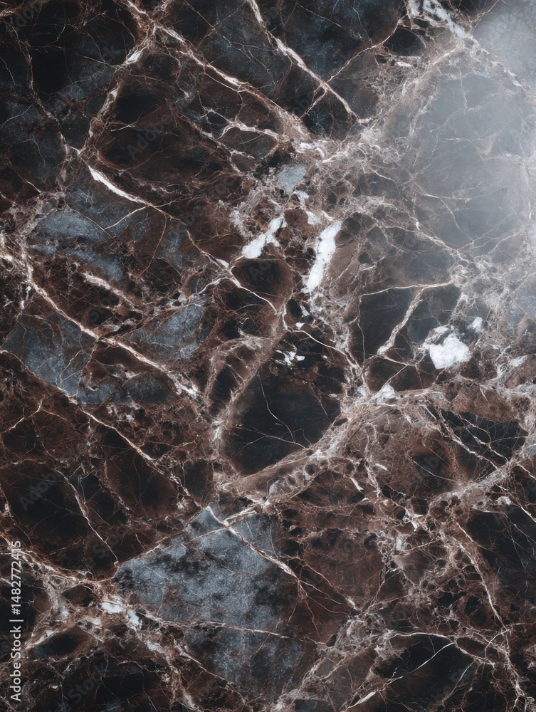 Poster dark marble close up texture showing veins and patterns in a full frame shot for backgrounds and des