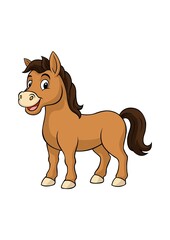 brown horse cartoon