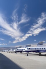 jets parked in a row during aviation show