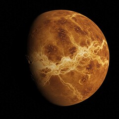 Venus planet detailed surface view in space exploration