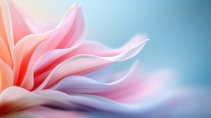 Delicate flower petals in soft pastel colors