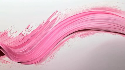 Smooth transition of vibrant pink brush strokes on canvas