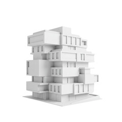 Fototapeta premium Light Gray Modern Building Architecture Urban City Structure