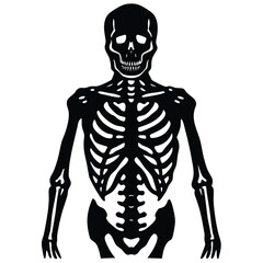 scary skeleton face design