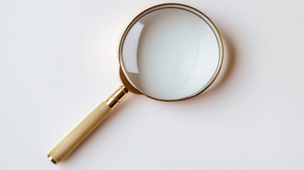 magnifying glass with a translucent frame, showcasing its simple yet functional design on a white backdrop