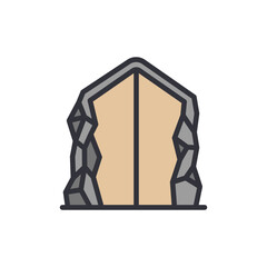 Ancient Stone Doorway Icon Representing A Passage To Another Realm