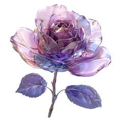 Glass Rose Purple Flower Art Nature Beauty Elegance