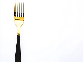 <Elegant Gold Fork Tableware - Minimalist Modern Dining Utensil for Fine Dining and Gourmet Meals>