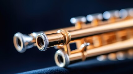 Naklejka premium Close-up of trumpet valves