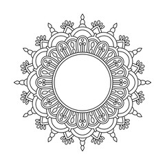 Mystical Boho Mandala Coloring Book Page