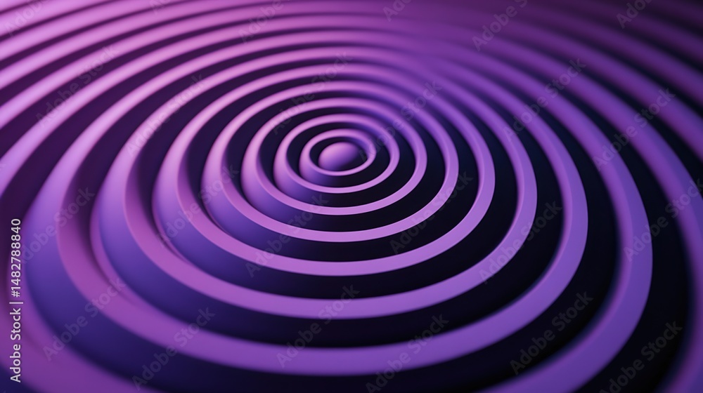 Aufkleber concentric circles moves rhythmically, creating a hypnotic visual effect that draws the viewer into a state of trance.