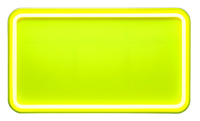 Yellow Name plate Isolated on Transparent Background