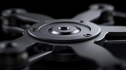 Detailed close-up of a complex mechanical device
