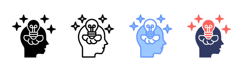 Critical Thinking icon sheet multiple style collection