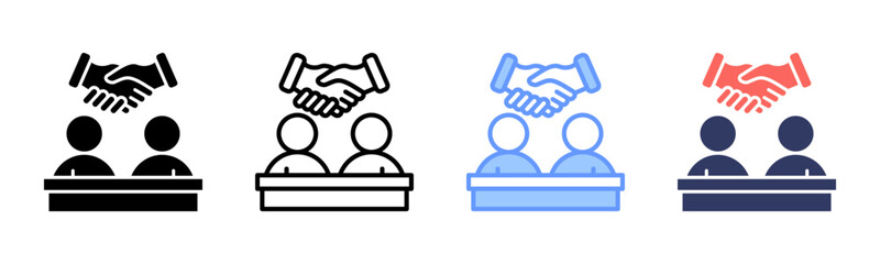 Negotiation icon sheet multiple style collection