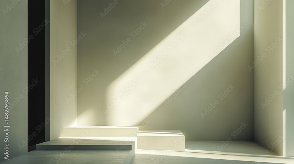 Poster dynamic overlay shadows, where the play of light creates layered visual effects that add complexity 