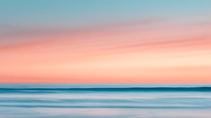 Obraz premium Serene sunset over the tranquil ocean