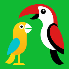 Fototapeta premium parrot on a branch