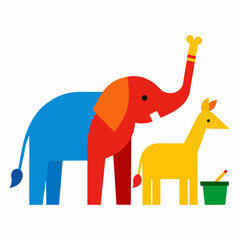 baby elephant with a toy