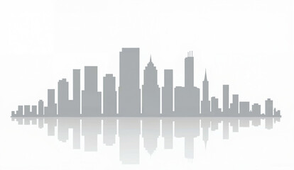 Naklejka premium Silhouette of urban skyline