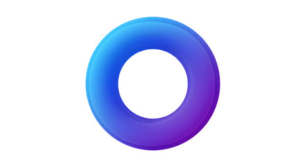 Abstract Gradient Ring On White Background With Blue And Purple Colors