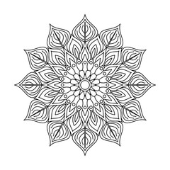 Ethereal Starburst Mandala for Coloring Book Page