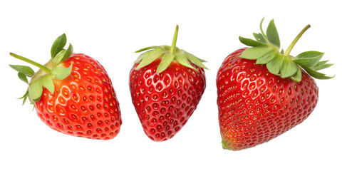 Three Juicy Strawberries