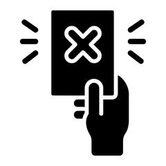 Obraz premium red card Solid icon