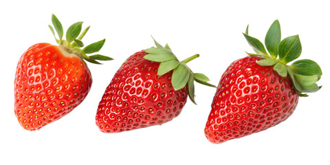 Three Juicy Strawberries