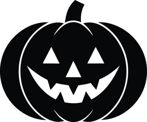 carved pumpkin vector icon.