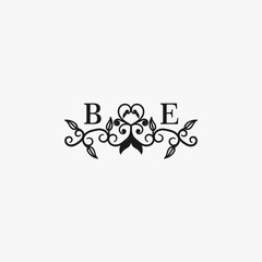 BE Initials Wedding Logo Vector Art  Icons  and Graphics