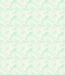 Soft Green Subtle Leaf Texture, Elegant Minimalist Botanical Design for Backgrounds - wallpaper wall mural 

