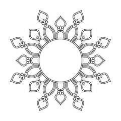 Sacred Energy Bloom Mandala Coloring Book Page