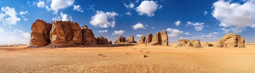 Fototapeta premium Desert landscape with sandstone formations