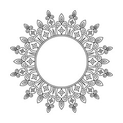 Bohemian Dream Mandala for Coloring Book Page