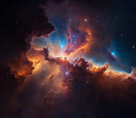Fototapeta premium Colorful Nebula Background. 