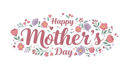banner with the inscription Happy Mother's Day.